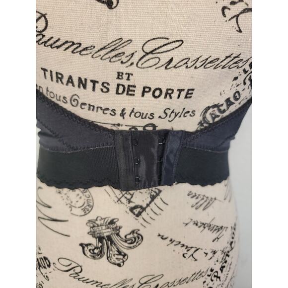 Vintage 1980s Backless by Smoothie Womens Sz 36B Lace Bra Corset Black Sexy - Picture 6 of 8